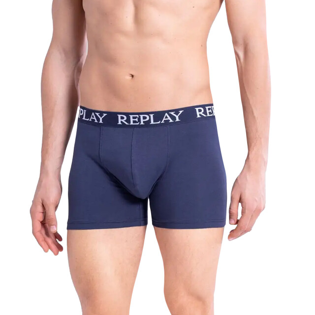 Replay Heren boxershort melange (set van 2) UTLT5111_greymelangeindigo large