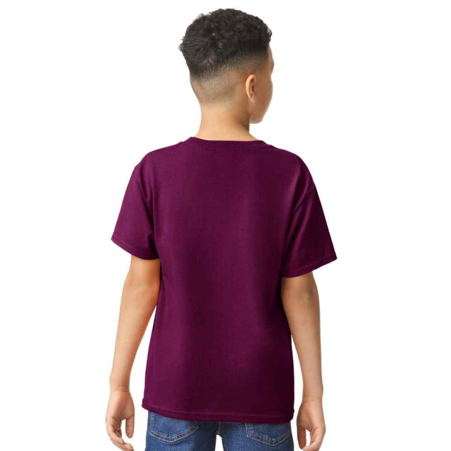 Gildan Kinder/kinder t-shirt van zwaar katoen UTLT2545_maroon large