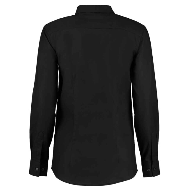 Kustom Kit Dames oxford getailleerde overhemd met lange mouwen UTLT4079_black large