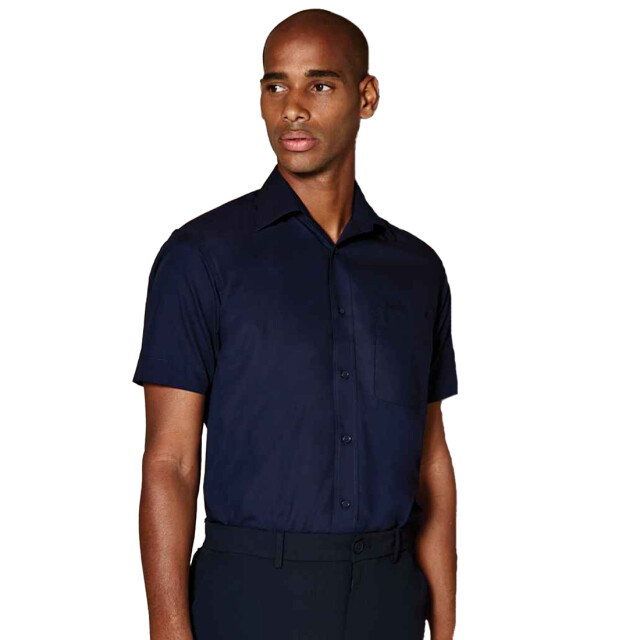 Kustom Kit Heren klassiek business shirt met korte mouwen UTLT4128_darknavy large