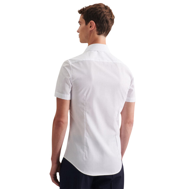 Seidensticker Heren slim overhemd met korte mouwen UTLT6088_white large