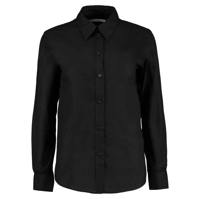 Kustom Kit Dames oxford getailleerde overhemd met lange mouwen UTLT4079_black large