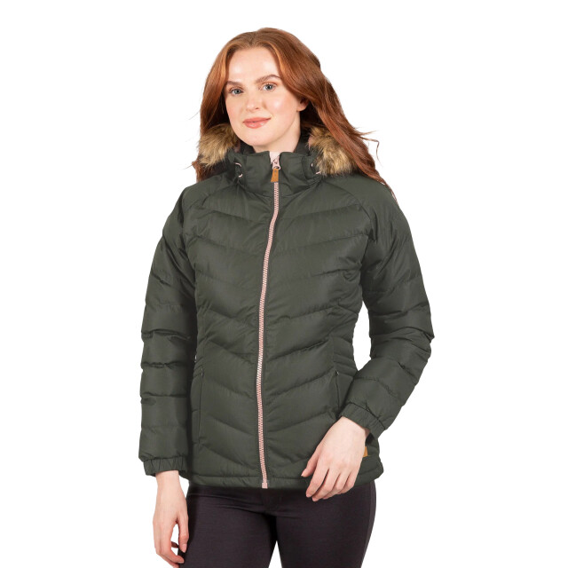 Trespass Dames nadina waterbestendige gewatteerde jas UTTP4130_olive large