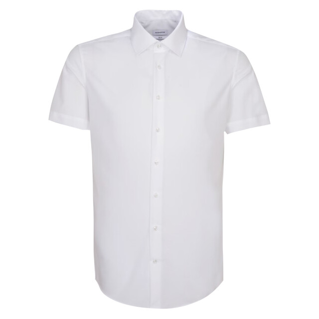 Seidensticker Heren slim overhemd met korte mouwen UTLT6088_white large
