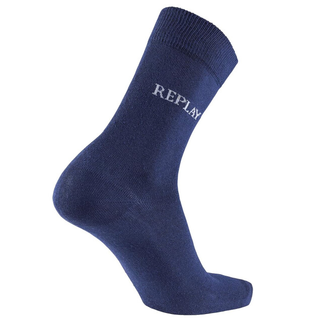 Replay Unisex volwassenen logo sokken (pak van 3) UTLT5492_darkbluegrey large