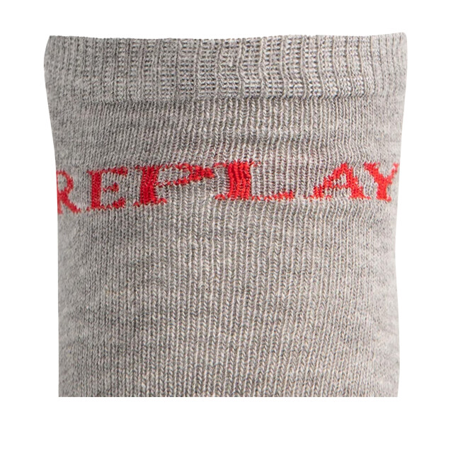 Replay Uniseks adult logo melange voeringsokken (set van 3) UTLT4863_greymelange large