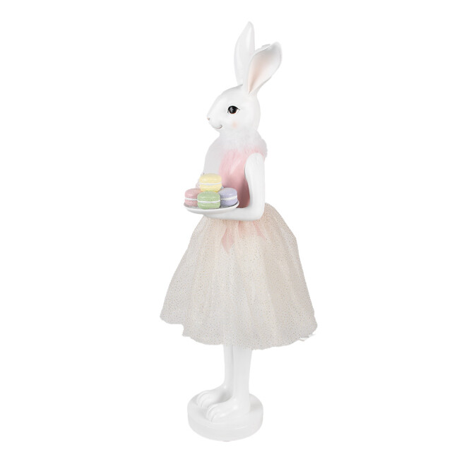 Clayre & Eef Decoratie beeld konijn 76 cm kunststof macarons 3065039 large