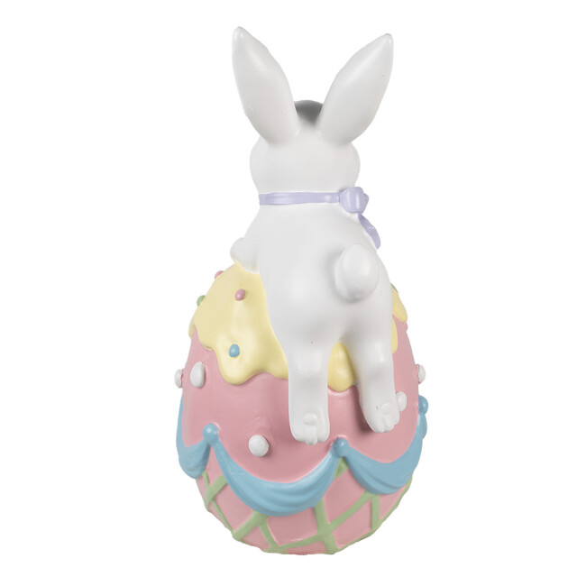Clayre & Eef Decoratie beeld konijn 32x28x55 cm roze keramisch materiaal 3065035 large