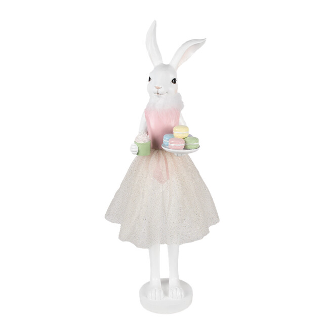 Clayre & Eef Decoratie beeld konijn 76 cm kunststof macarons 3065039 large