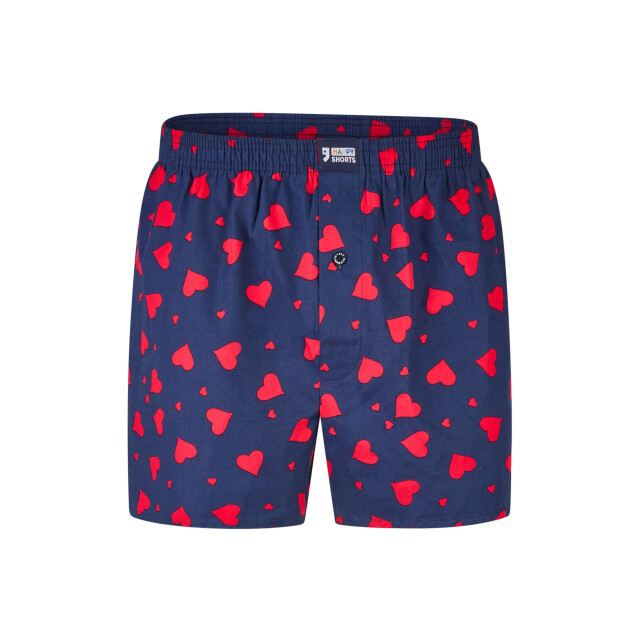 Happy Shorts Wijde boxershort heren met grote rode hartjes HS-1192 large