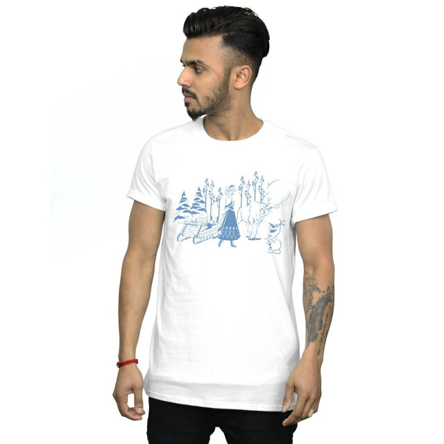 Li-cense Disney heren frozen anna sven en olaf t-shirt UTBI27449_white large