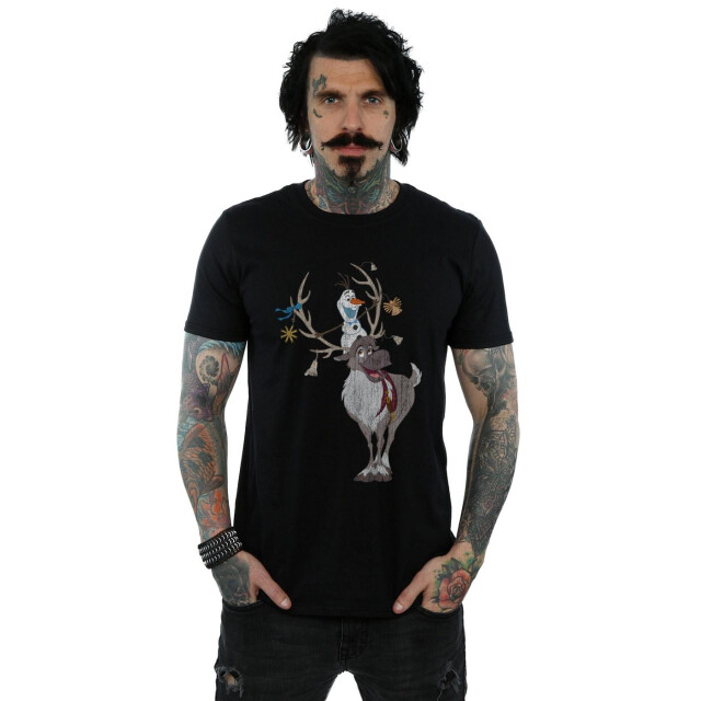 Li-cense Disney heren frozen sven en olaf kerst ornamenten t-shirt UTBI27412_black large