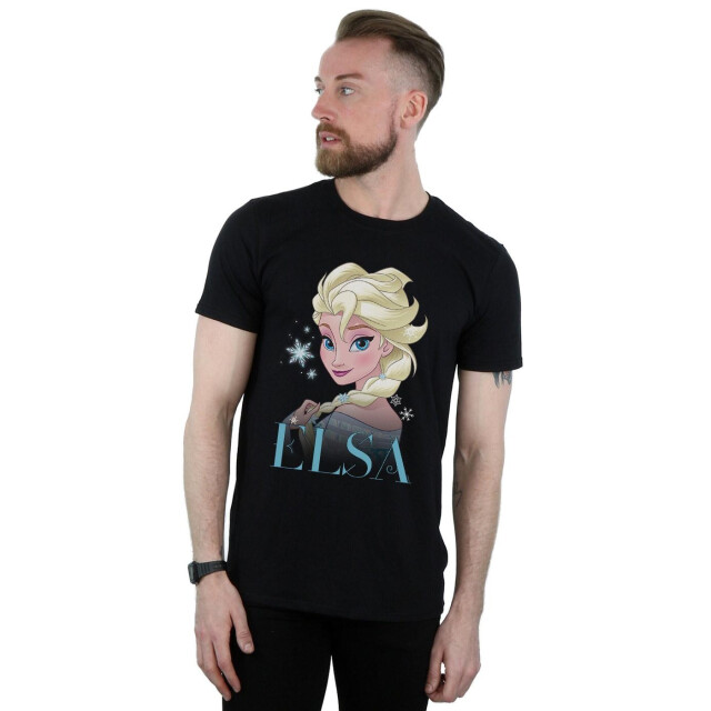 Li-cense Disney heren frozen elsa sneeuwvlok portret t-shirt UTBI27349_black large