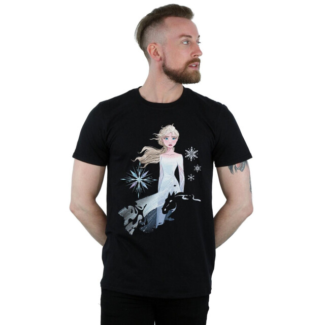 Li-cense Disney heren frozen 2 elsa nokk silhouette t-shirt UTBI26859_black large
