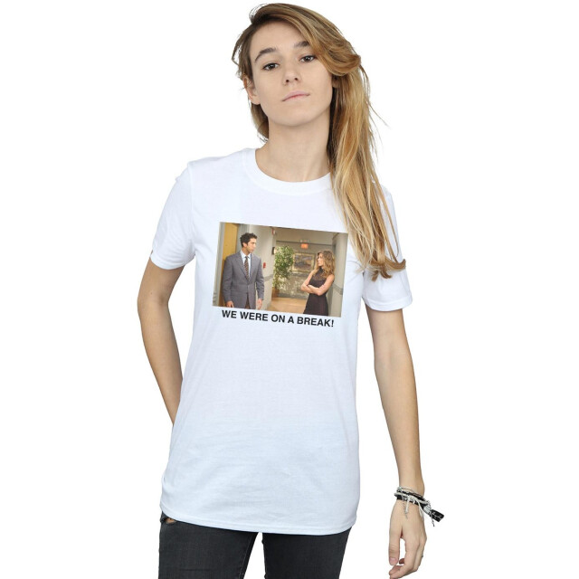 Li-cense Friends dames we were on a break gang katoenen vriend t-shirt UTBI23961_white large