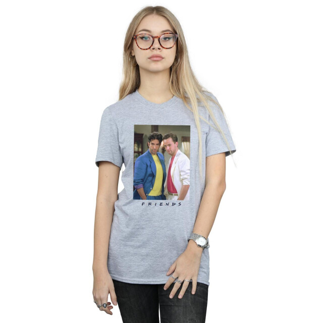 Li-cense Friends dames ross and chandler college katoenen vriend t-shirt UTBI23865_sportsgrey large