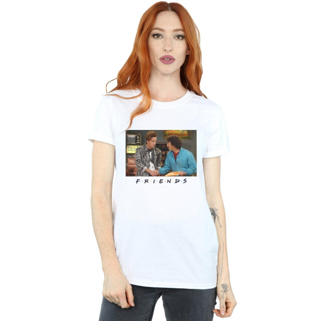 Li-cense Friends dames ross and chandler handshake katoenen vriendje t-shirt UTBI23924_white large
