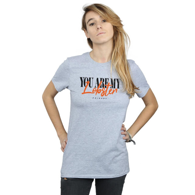 Li-cense Friends dames lobster soul mates katoenen vriend t-shirt UTBI23942_sportsgrey large