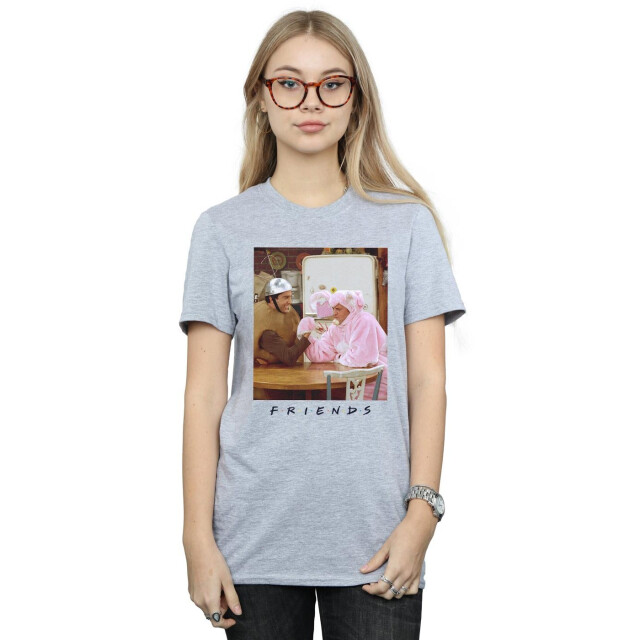 Li-cense Friends dames ross and chandler arm worstelen katoenen vriendje t-shirt UTBI23886_sportsgrey large