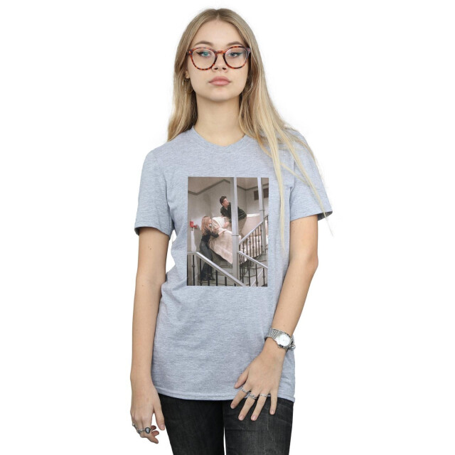 Li-cense Friends dames sofa trappen foto katoenen vriendje t-shirt UTBI23824_sportsgrey large