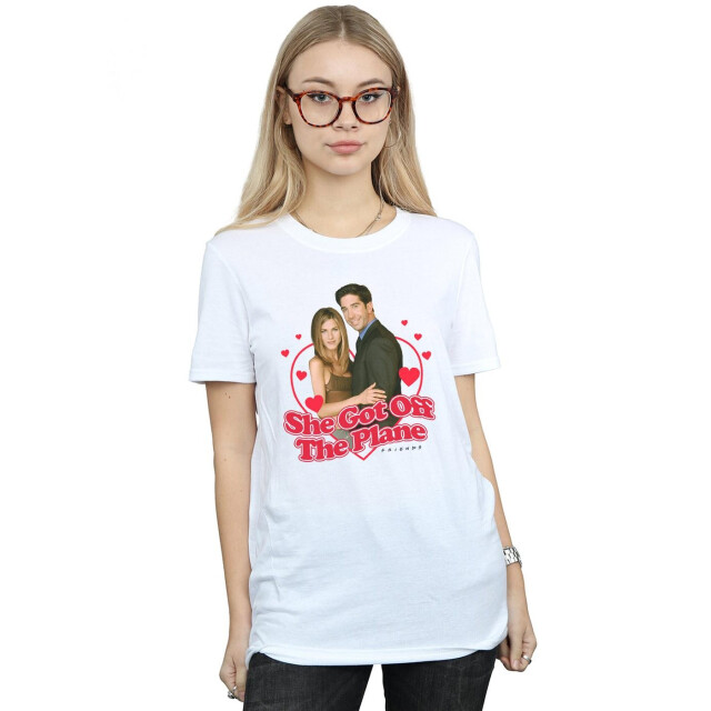Li-cense Friends dames she got off the plane katoenen vriend t-shirt UTBI23845_white large