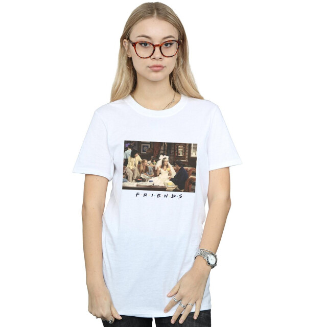 Li-cense Friends dames rachel trouwjurk katoenen vriend t-shirt UTBI23806_white large