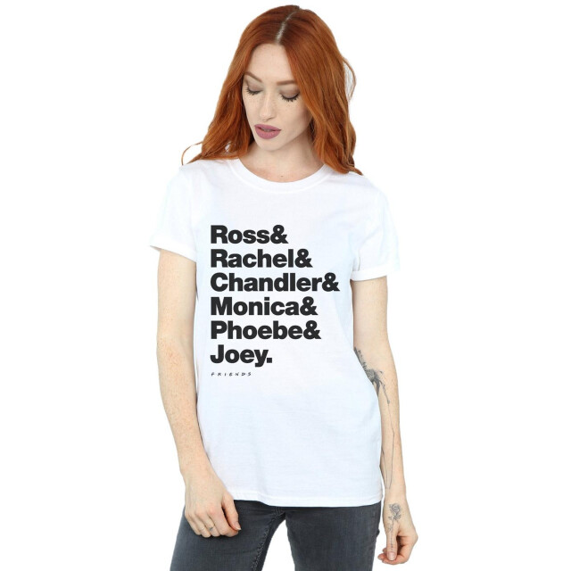 Li-cense Friends dames voornamen tekst katoenen vriendje t-shirt UTBI23768_white large