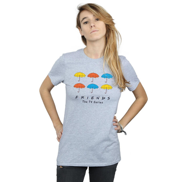 Li-cense Friends dames gekleurde paraplu's katoenen vriend t-shirt UTBI23769_sportsgrey large