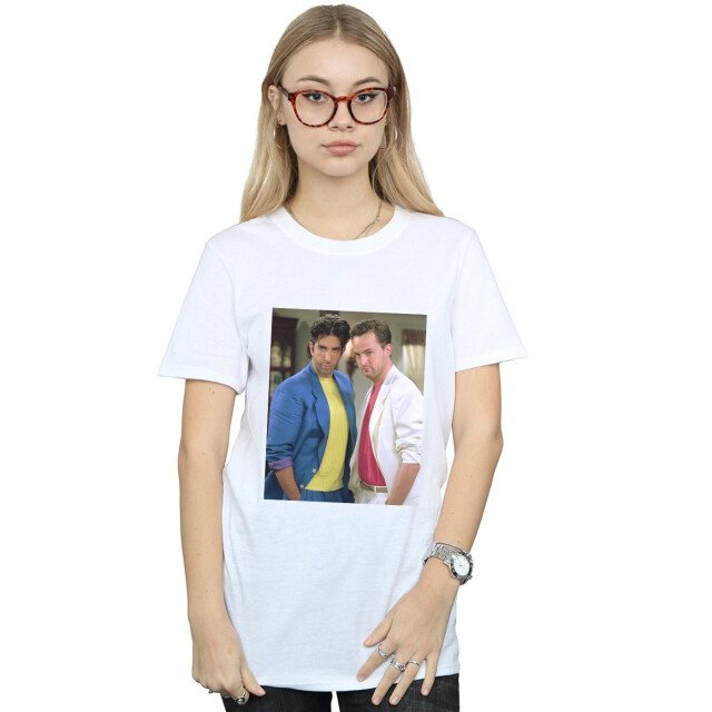 Li-cense Friends dames 80's ross and chandler katoenen vriendje t-shirt UTBI23708_white large