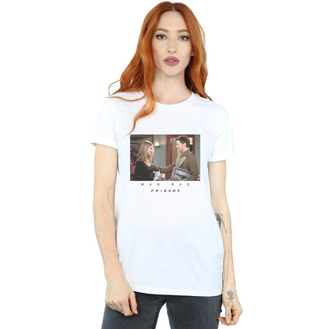 Li-cense Friends dames man bag cotton boyfriend t-shirt UTBI23728_white large