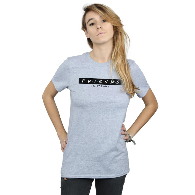 Li-cense Friends dames logo block katoenen vriend t-shirt UTBI23686_sportsgrey large