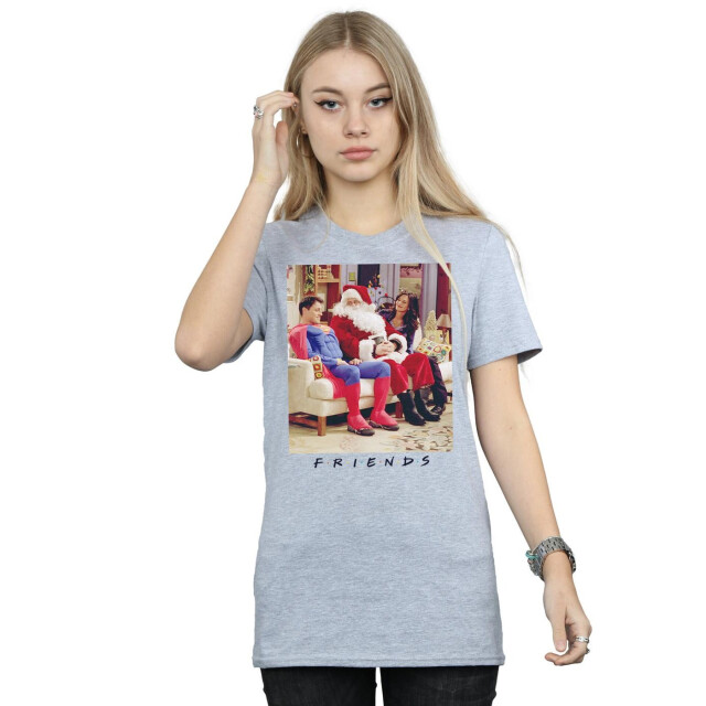 Li-cense Friends dames superman en kerstman katoenen vriendje t-shirt UTBI23620_sportsgrey large