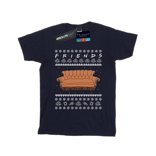 Li-cense Friends dames fair isle couch cotton boyfriend t-shirt UTBI23522_navyblue large