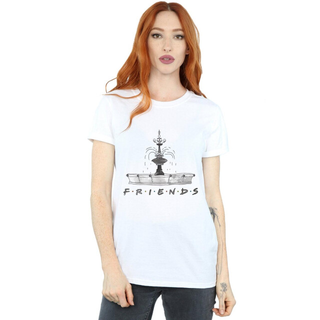 Li-cense Friends dames fonteinschets katoenen vriendje t-shirt UTBI23501_white large