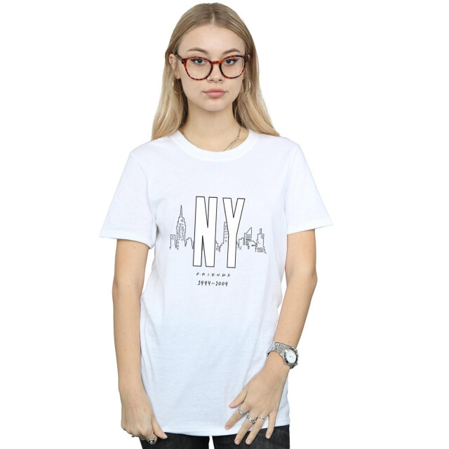 Li-cense Friends dames ny city katoenen vriend t-shirt UTBI23463_white large