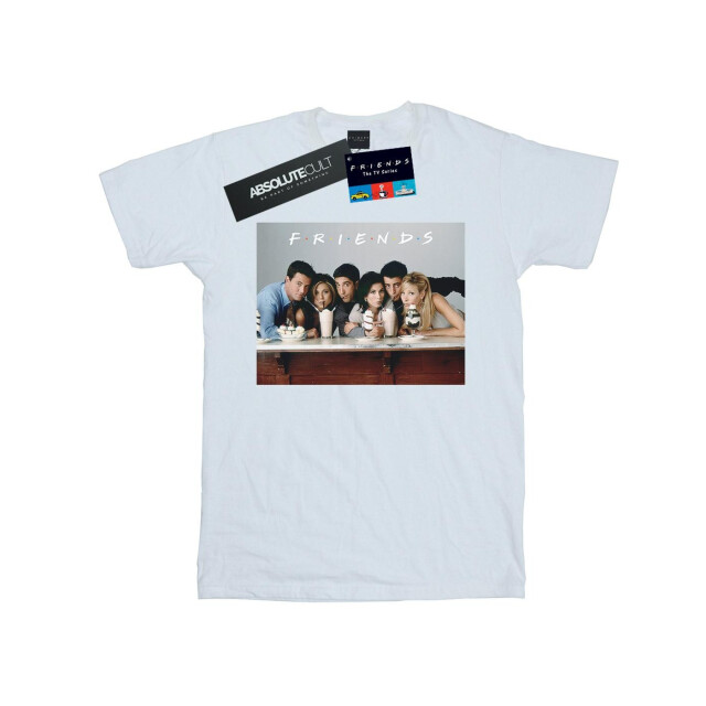 Li-cense Friends dames groepsfoto milkshakes katoenen vriendje t-shirt UTBI23442_white large