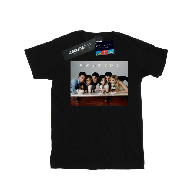 Li-cense Friends meisjes groepsfoto milkshakes katoenen t-shirt UTBI18425_black large