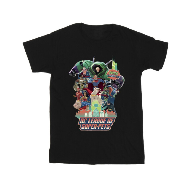 Li-cense Dc comics meisjes dc league of super-pets super powered pack katoenen t-shirt UTBI50419_black large
