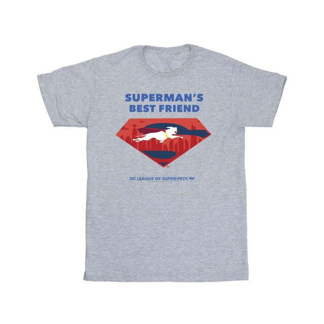 Li-cense Dc comics meisjes dc league of super-pets superman´s beste vriend katoenen t-shirt UTBI16911_sportsgrey large