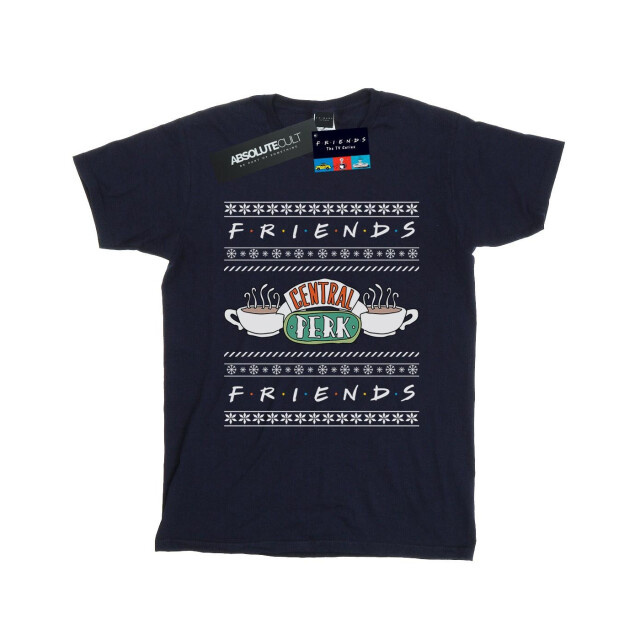 Li-cense Friends dames fair isle central perk katoenen vriend t-shirt UTBI23502_navyblue large