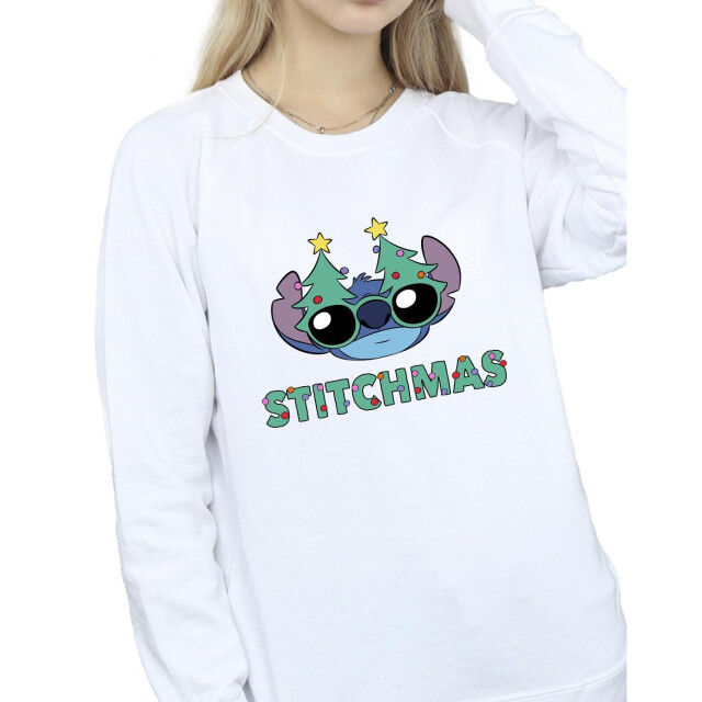 Li-cense Disney dames lilo & stitch stitchmas bril sweatshirt UTBI23129_white large