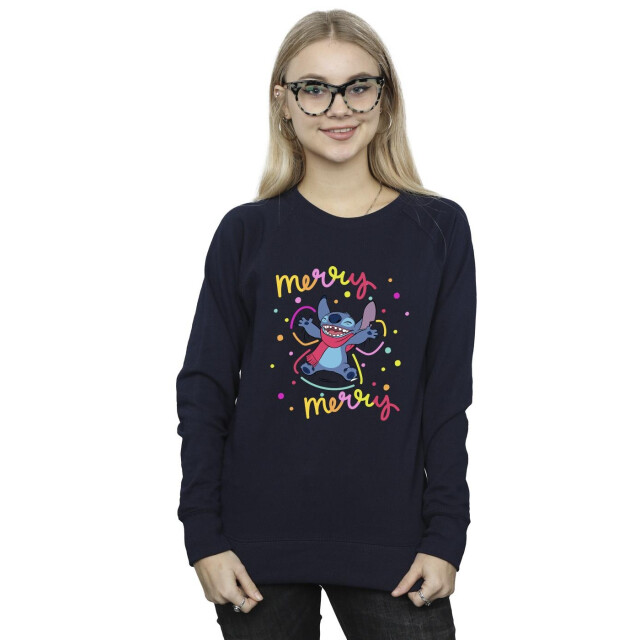 Li-cense Disney dames lilo & stitch vrolijk regenboog sweatshirt UTBI23111_navyblue large
