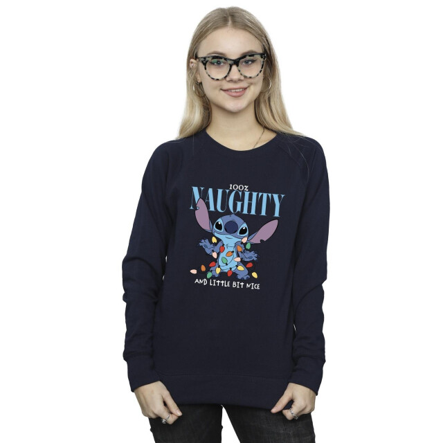 Li-cense Disney dames lilo & stitch naughty & nice sweatshirt UTBI23128_navyblue large