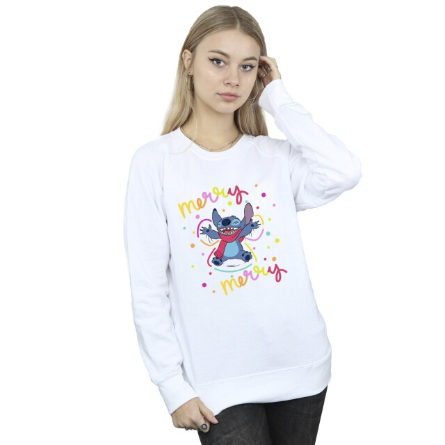 Li-cense Disney dames lilo & stitch vrolijk regenboog sweatshirt UTBI23111_white large