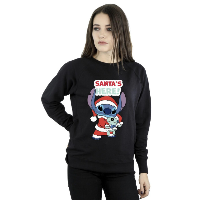 Li-cense Disney dames lilo & stitch santa´s here sweatshirt UTBI23058_black large