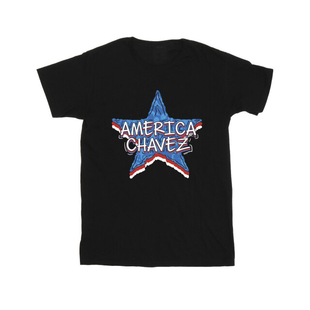 Li-cense Marvel meisjes doctor strange america chavez katoenen t-shirt UTBI16786_black large