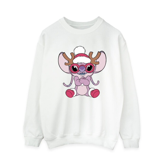 Li-cense Disney dames lilo & stitch engel rendier sweatshirt UTBI23040_white large