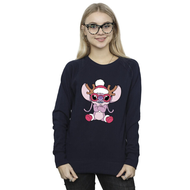Li-cense Disney dames lilo & stitch engel rendier sweatshirt UTBI23040_navyblue large