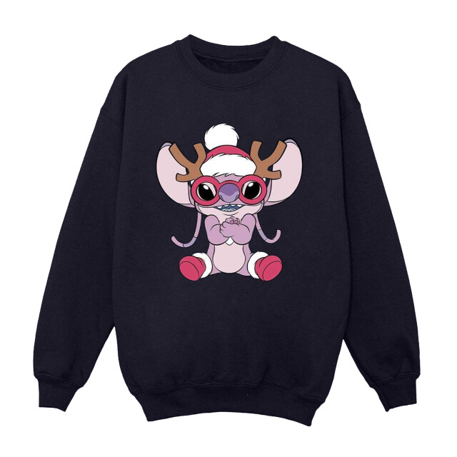 Li-cense Disney dames lilo & stitch engel rendier sweatshirt UTBI23040_navyblue large