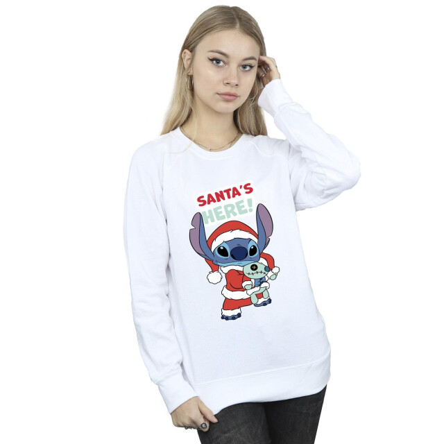 Li-cense Disney dames lilo & stitch santa´s here sweatshirt UTBI23058_white large